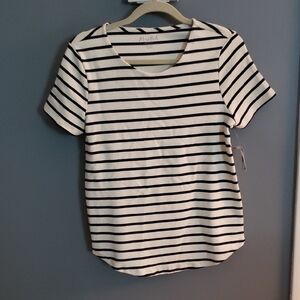 Womans Blue and White Heavy Tee Shirt